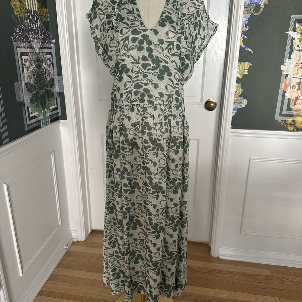 Bellerose Floral Midi Dress – Size 2 (S)